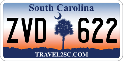 SC license plate ZVD622