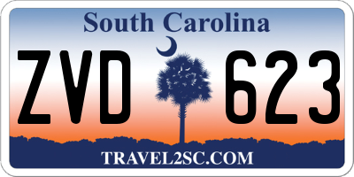 SC license plate ZVD623