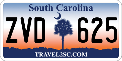 SC license plate ZVD625