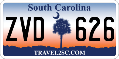 SC license plate ZVD626
