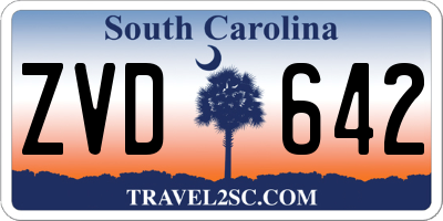 SC license plate ZVD642