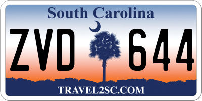 SC license plate ZVD644