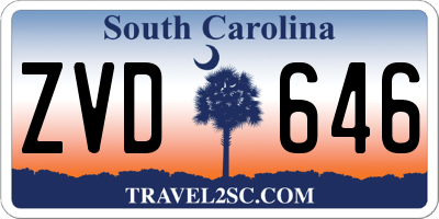 SC license plate ZVD646