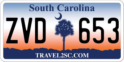 SC license plate ZVD653