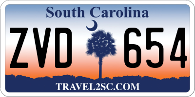 SC license plate ZVD654