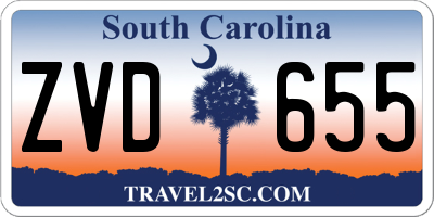 SC license plate ZVD655