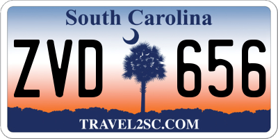 SC license plate ZVD656