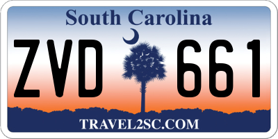SC license plate ZVD661