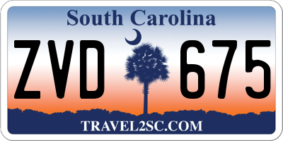 SC license plate ZVD675