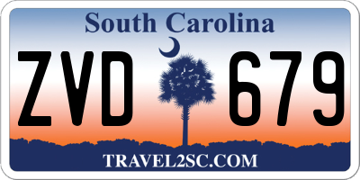 SC license plate ZVD679