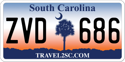 SC license plate ZVD686