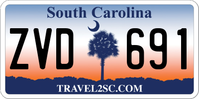 SC license plate ZVD691