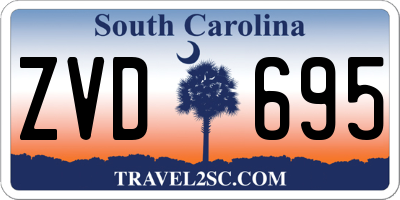 SC license plate ZVD695