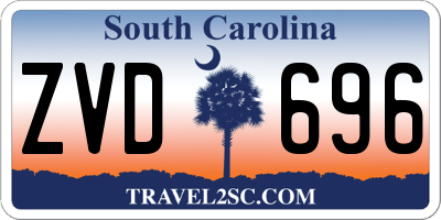 SC license plate ZVD696