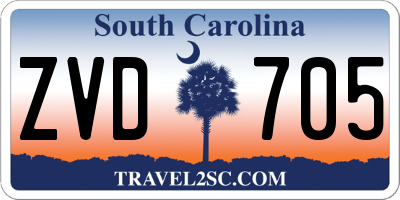 SC license plate ZVD705