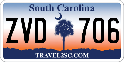 SC license plate ZVD706
