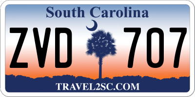 SC license plate ZVD707