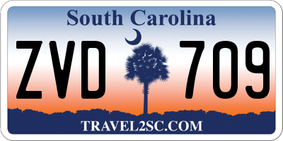 SC license plate ZVD709