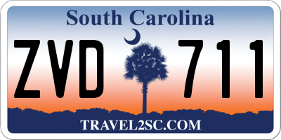 SC license plate ZVD711