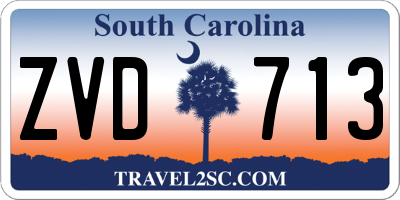SC license plate ZVD713