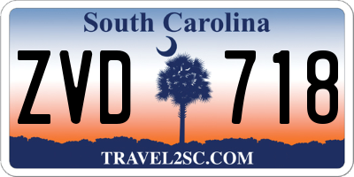 SC license plate ZVD718