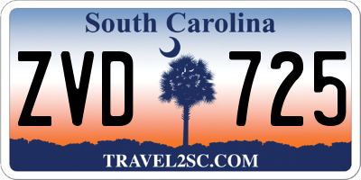 SC license plate ZVD725