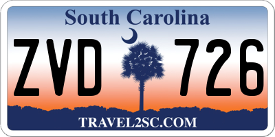 SC license plate ZVD726