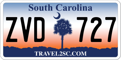 SC license plate ZVD727