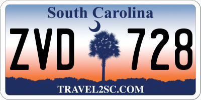 SC license plate ZVD728