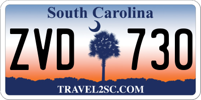 SC license plate ZVD730