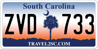 SC license plate ZVD733