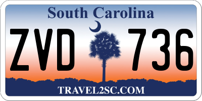 SC license plate ZVD736