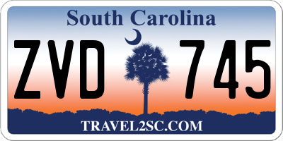 SC license plate ZVD745