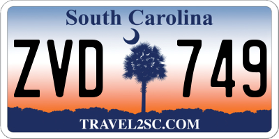 SC license plate ZVD749