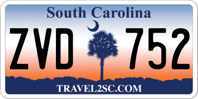 SC license plate ZVD752