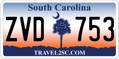SC license plate ZVD753