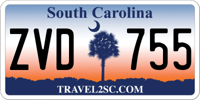 SC license plate ZVD755