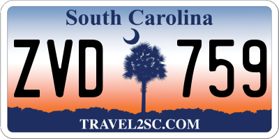 SC license plate ZVD759