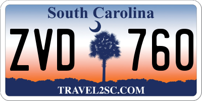 SC license plate ZVD760