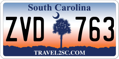 SC license plate ZVD763