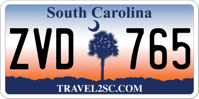SC license plate ZVD765