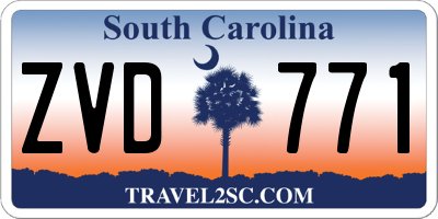 SC license plate ZVD771