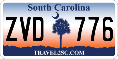 SC license plate ZVD776
