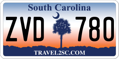 SC license plate ZVD780