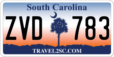 SC license plate ZVD783