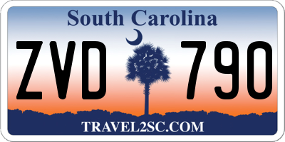 SC license plate ZVD790