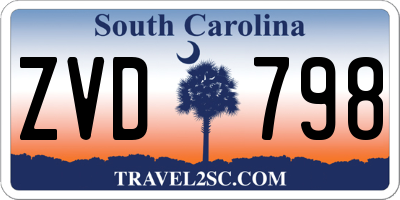 SC license plate ZVD798