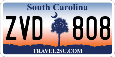 SC license plate ZVD808