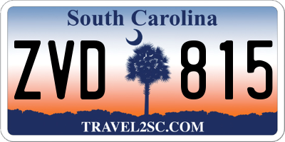 SC license plate ZVD815