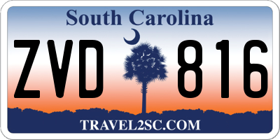 SC license plate ZVD816